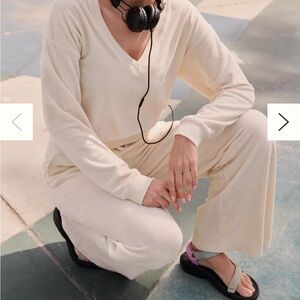 Beyond Yoga Tropez Pull On Pant in Pristine Cream